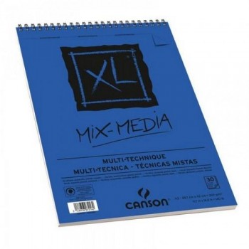 Album Espiral Microperforado 30H Canson XL Mix Media Texturado 300g