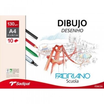 PACK 10H 130g DIBUJO G. NATURAL FABRIANO