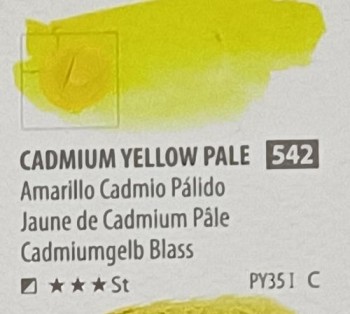 Acua. PWC ShinHan 15ml CADMIUM YELLOW PALE nº 542 serie C