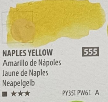 Acua. PWC ShinHan 15ml NAPLES YELLOW nº 555 serie A