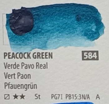 Acua. PWC ShinHan 15ml PEACOCK GREEN nº 584 serie A