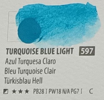 Acua. PWC ShinHan 15ml TURQUOISE BLUE LIGHT nº 597 serie C