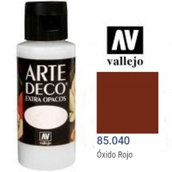 N.040 VALLEJO ARTE DECO- Óxido Rojo 60ml OPACO