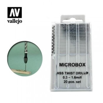 Set 20 brocas, 0,3-1,6mm